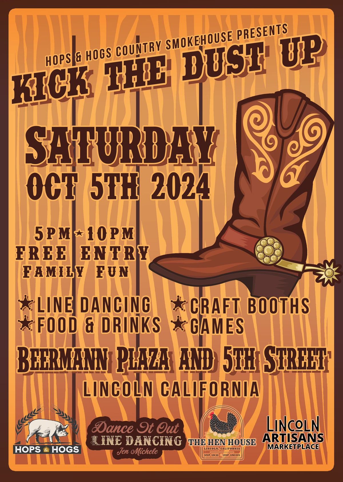 "Kick the Dust Up" presented by Hops & Hogs at Beermann Plaza & 5th Street in Downtown Lincoln