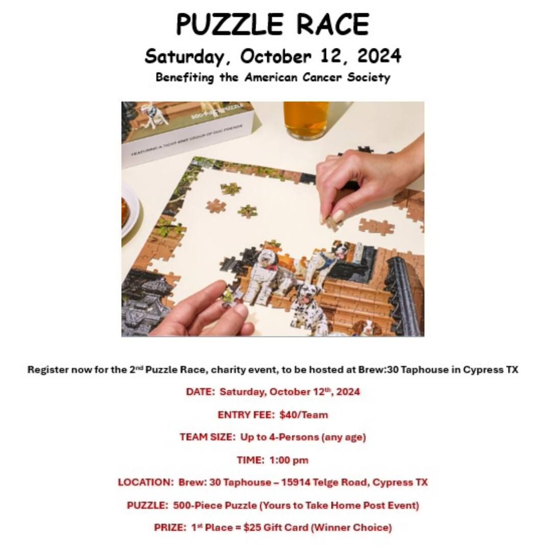 Puzzle Race Benefiting the American Cancer Society