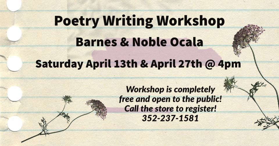 Poetry Writing Workshop at Barnes & Noble