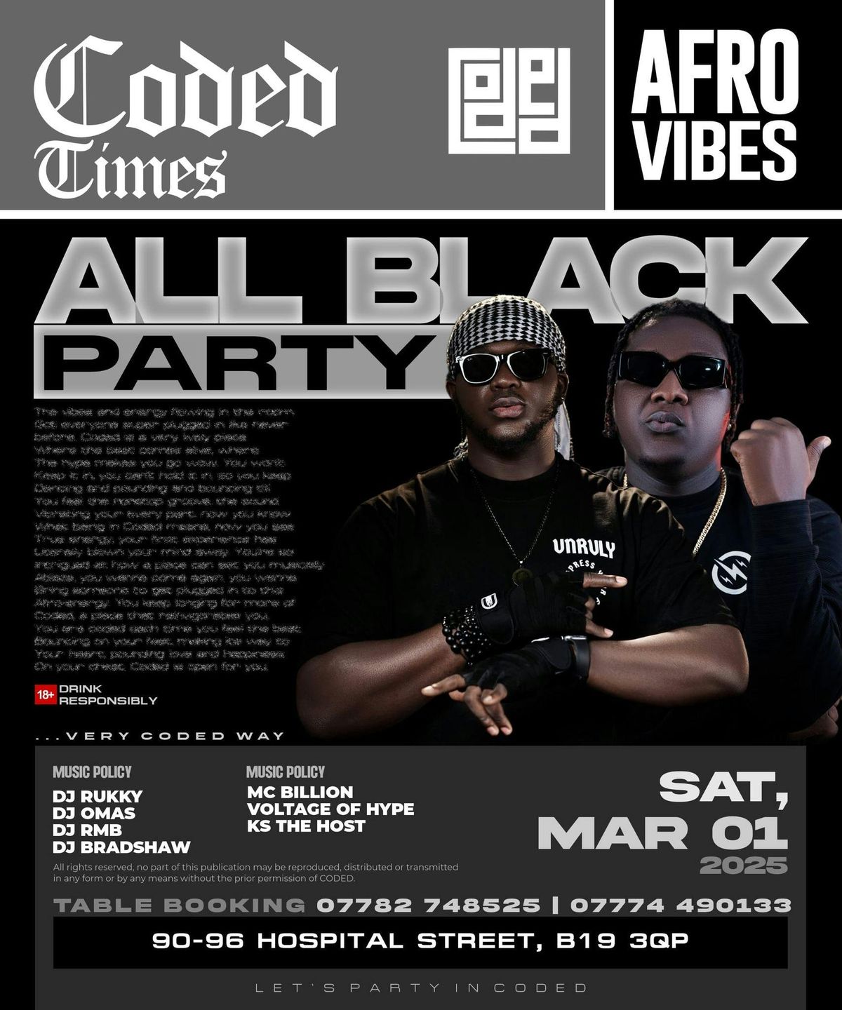 AFRO VIBES: ALL BLACK PARTY 