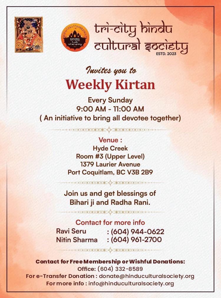 Weekly Kirtan in POCO