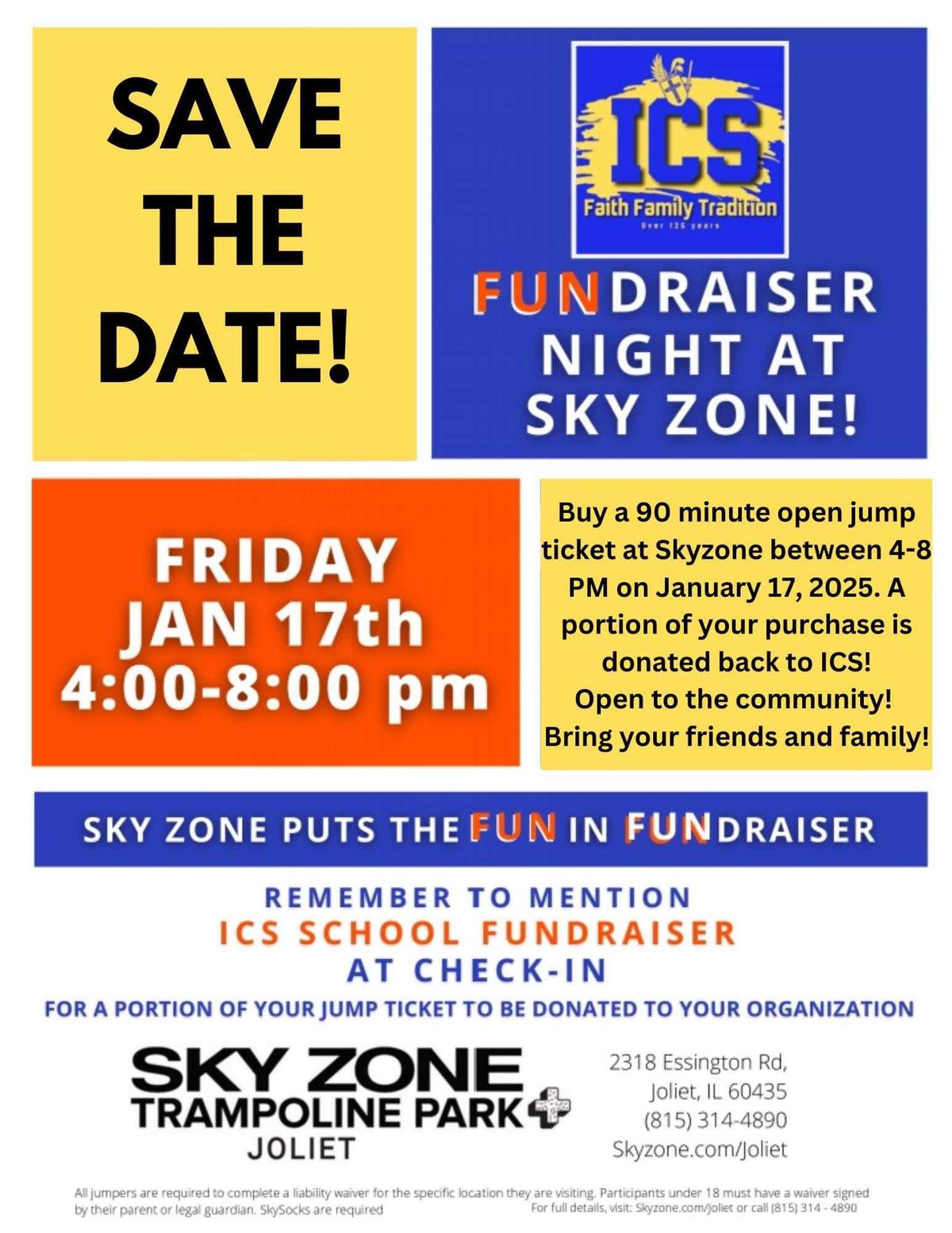 ICS Night at Sky Zone! 