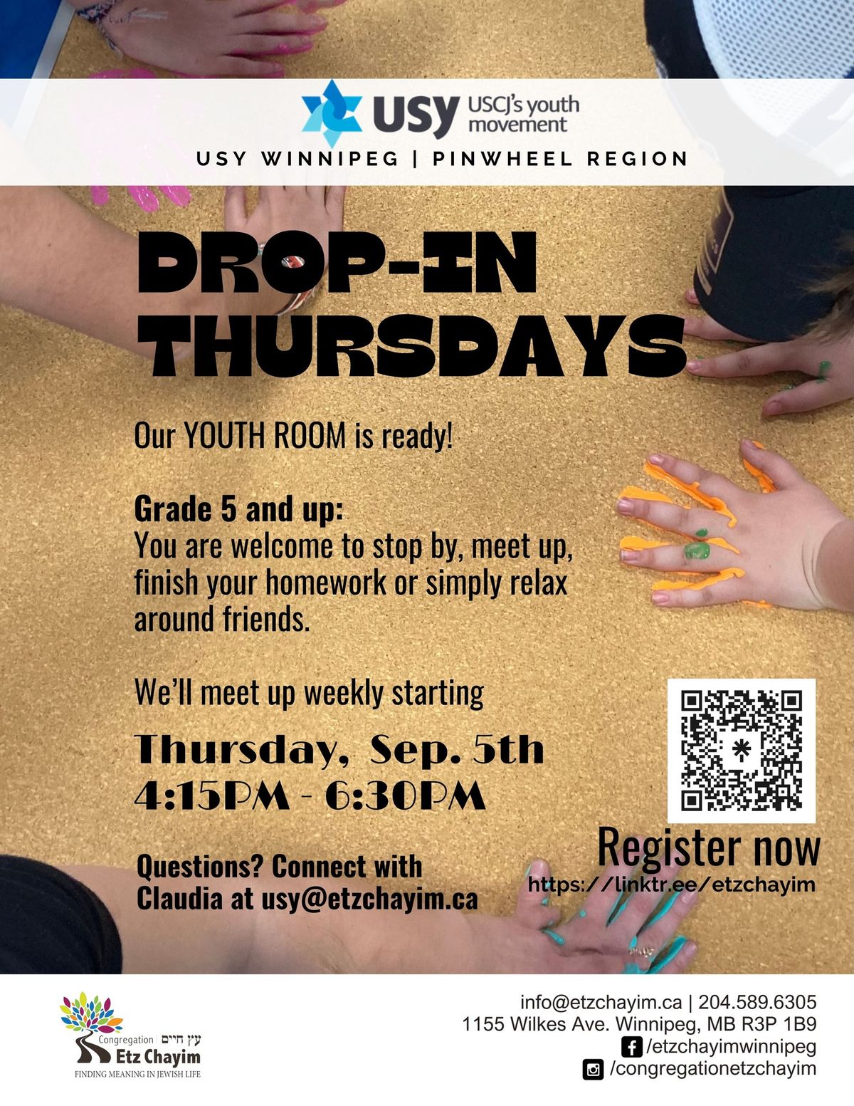 USY\/Gesher Drop-in Thursdays