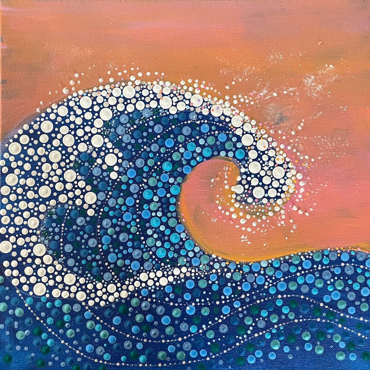 Dive into the Art of Dotting: Cresting Ocean Waves Class!