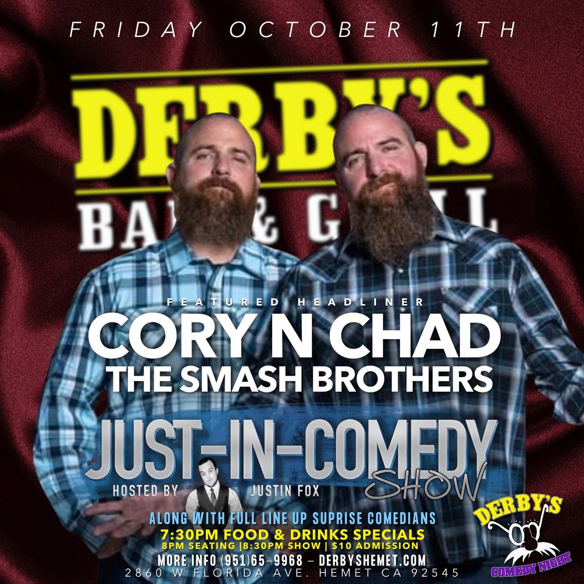 Just In Comedy Show Featuring The Smash Brothers Cory n Chad