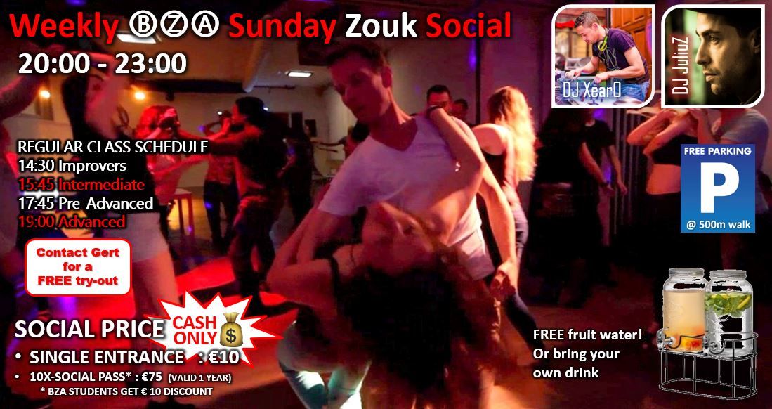 BZA Sunday Zouk Social - FEB 2 - Your Weekly Zouk Vitamins!