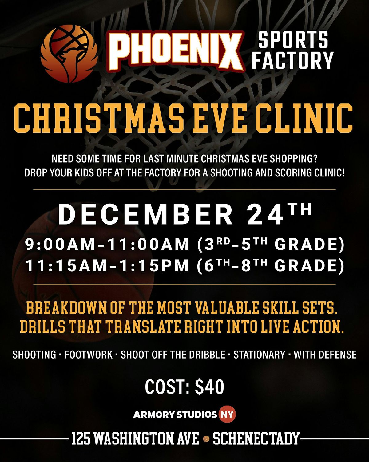 PHOENIX FACTORY CHRISTMAS EVE CLINIC