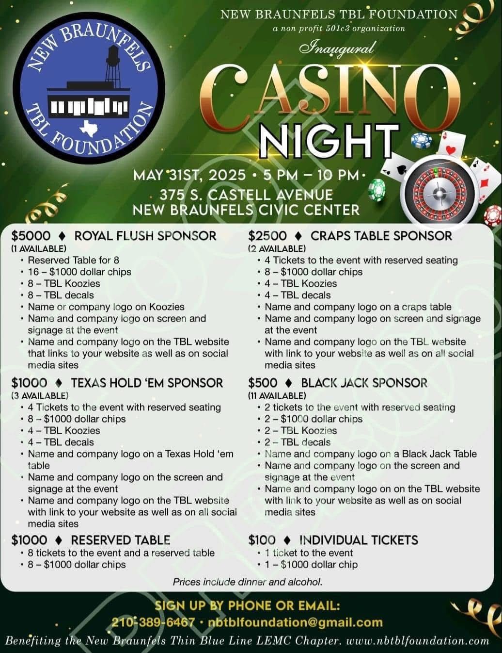 NB TBL Foundation Inaugural CASINO Night