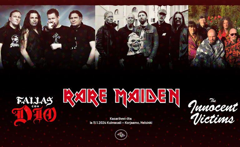 KASARIHEVI-ILTA: Rare Maiden, Faijas Con Dio ja Innocent Victims