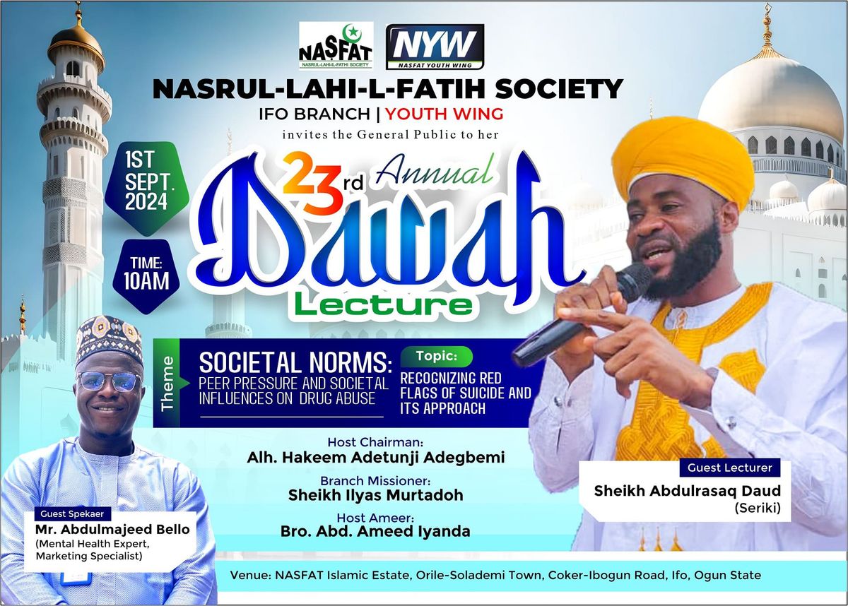 Annual Dawah Lecture: Societal Norms: Peer Pressure and Societal Influence on Drug Abuse