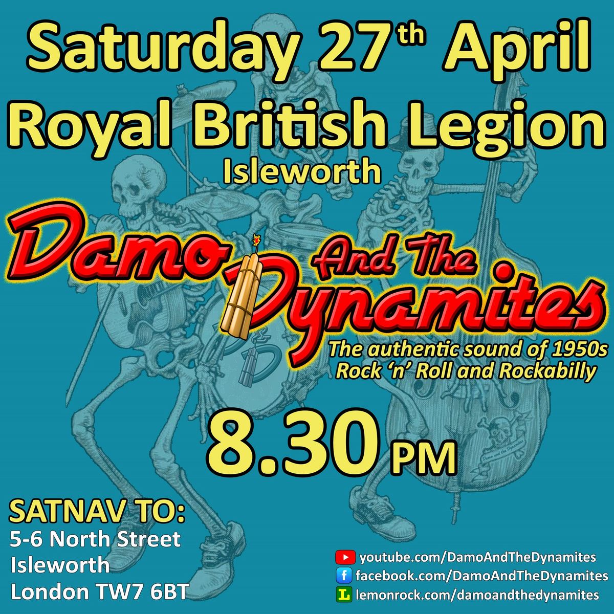 Damo And The Dynamites at Royal British Legion, Isleworth
