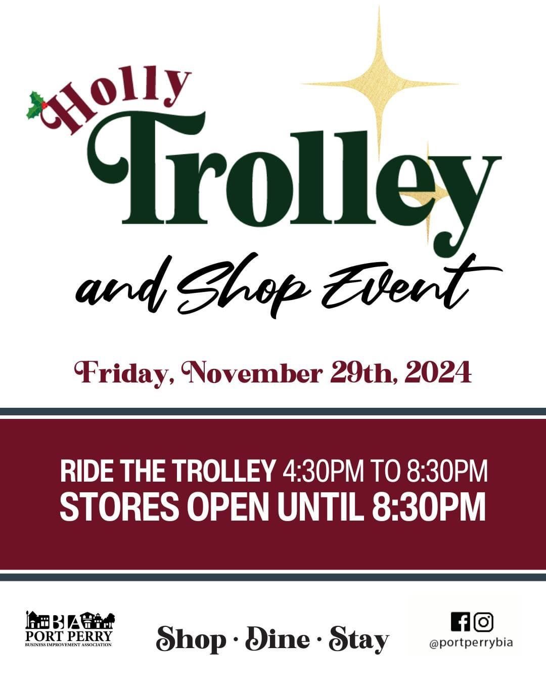 Holly Trolly and Shop Event