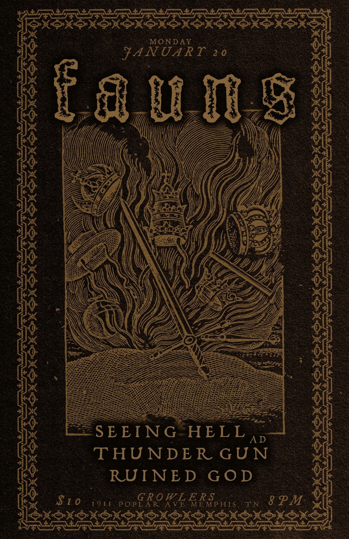 Fauns w\/ Seeing Hell, ThunderGun & Ruined God at Growlers