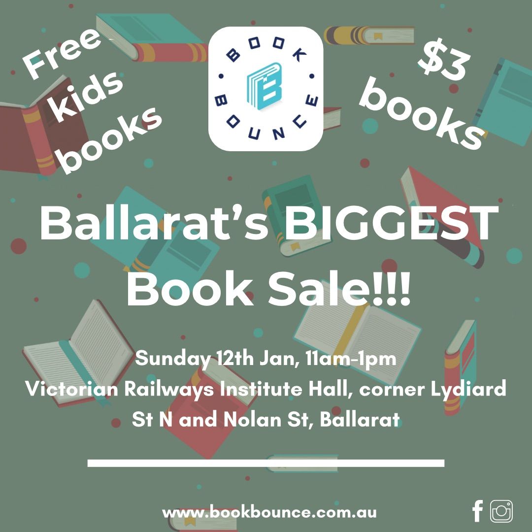 Ballarat\u2019s BIGGEST Book Sale - Jan 25\u2019