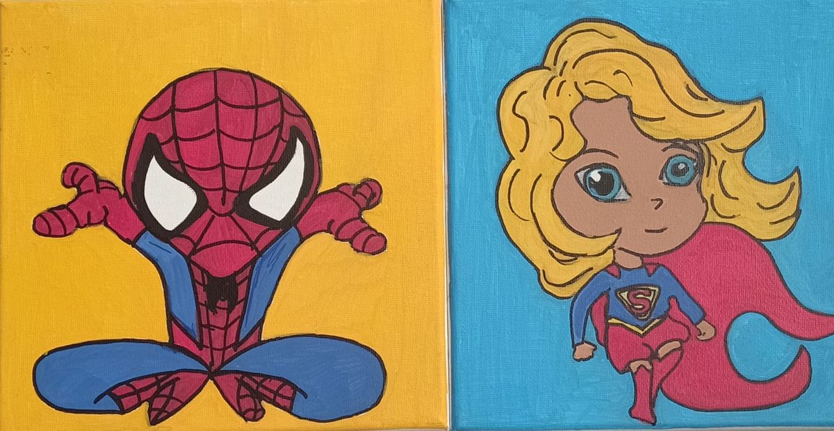 Kids Superhero Painting Fun 6-10yrs