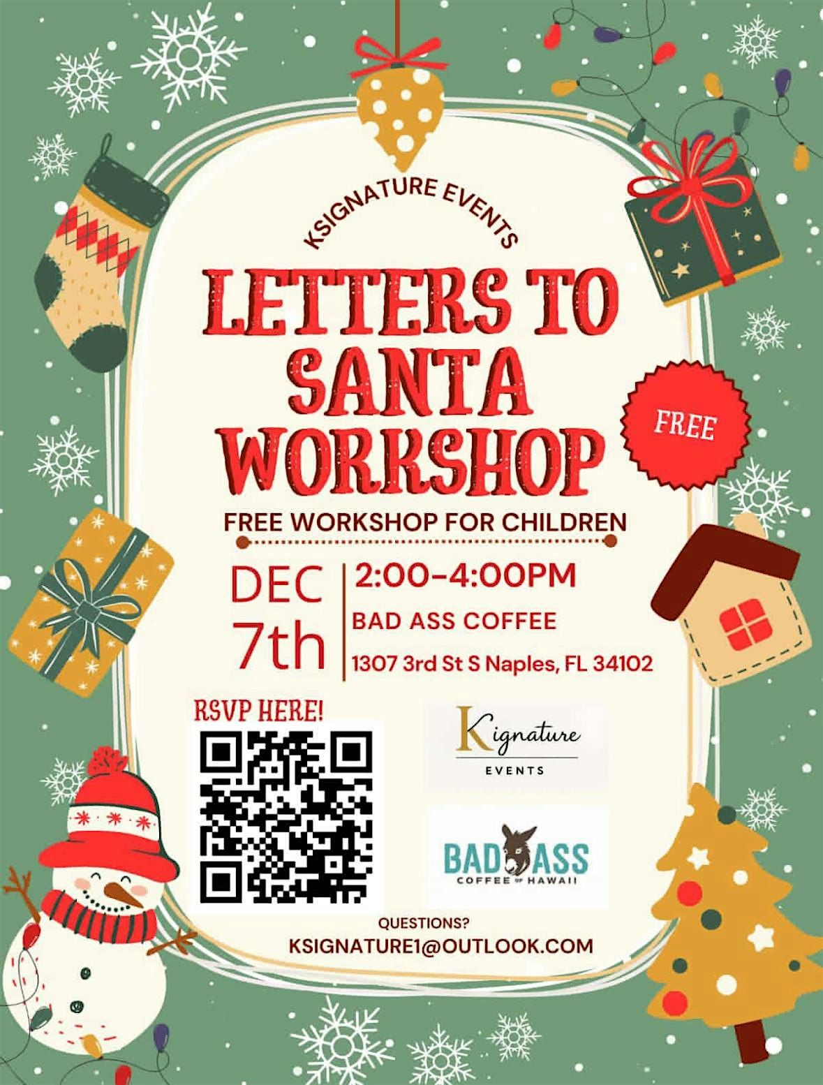LETTERS TO SANTA FREE WORKSHOP