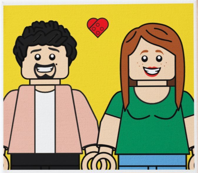 Personalized couples Lego Paint & Sip