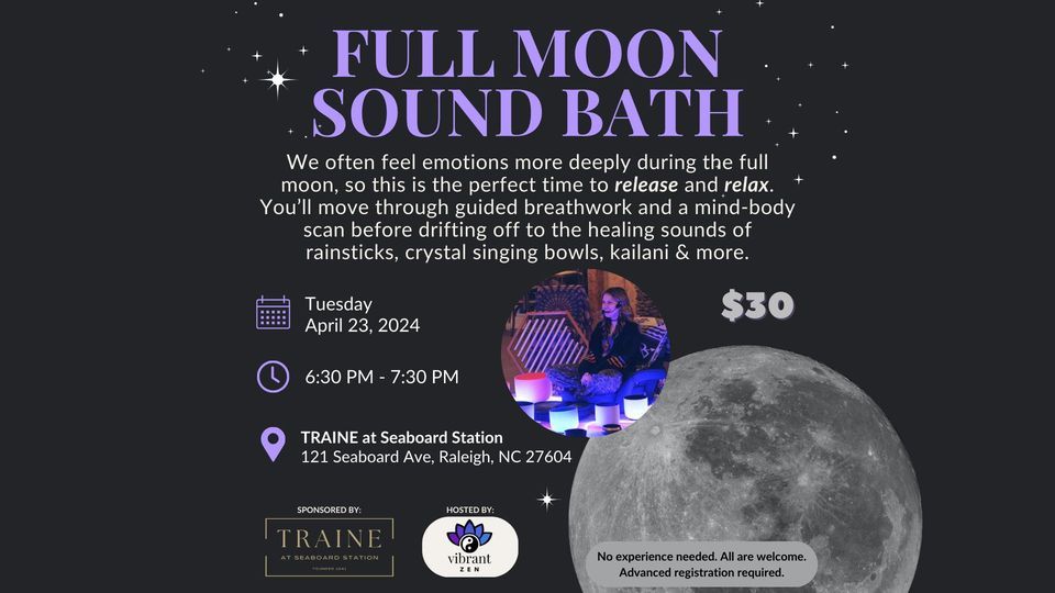 Full Moon Sound Bath at TRAINE