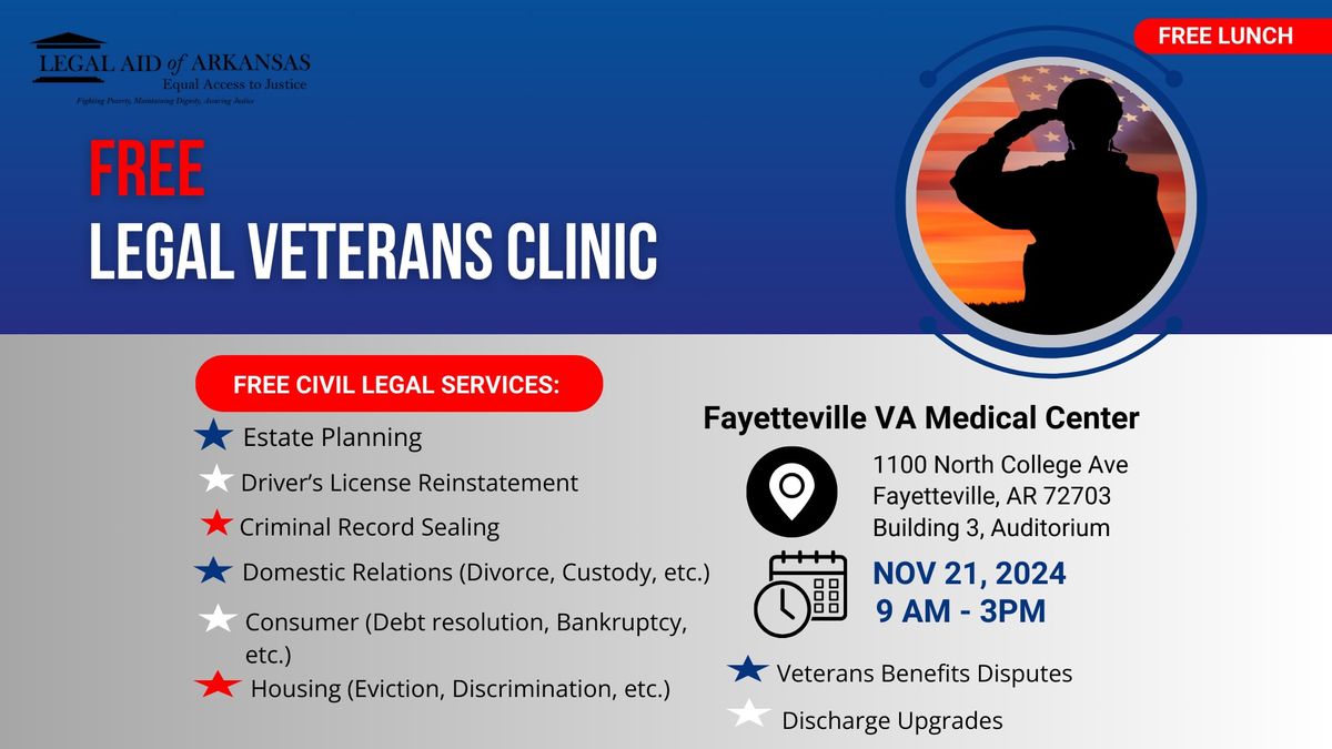 FREE Civil Legal Services for Veterans 