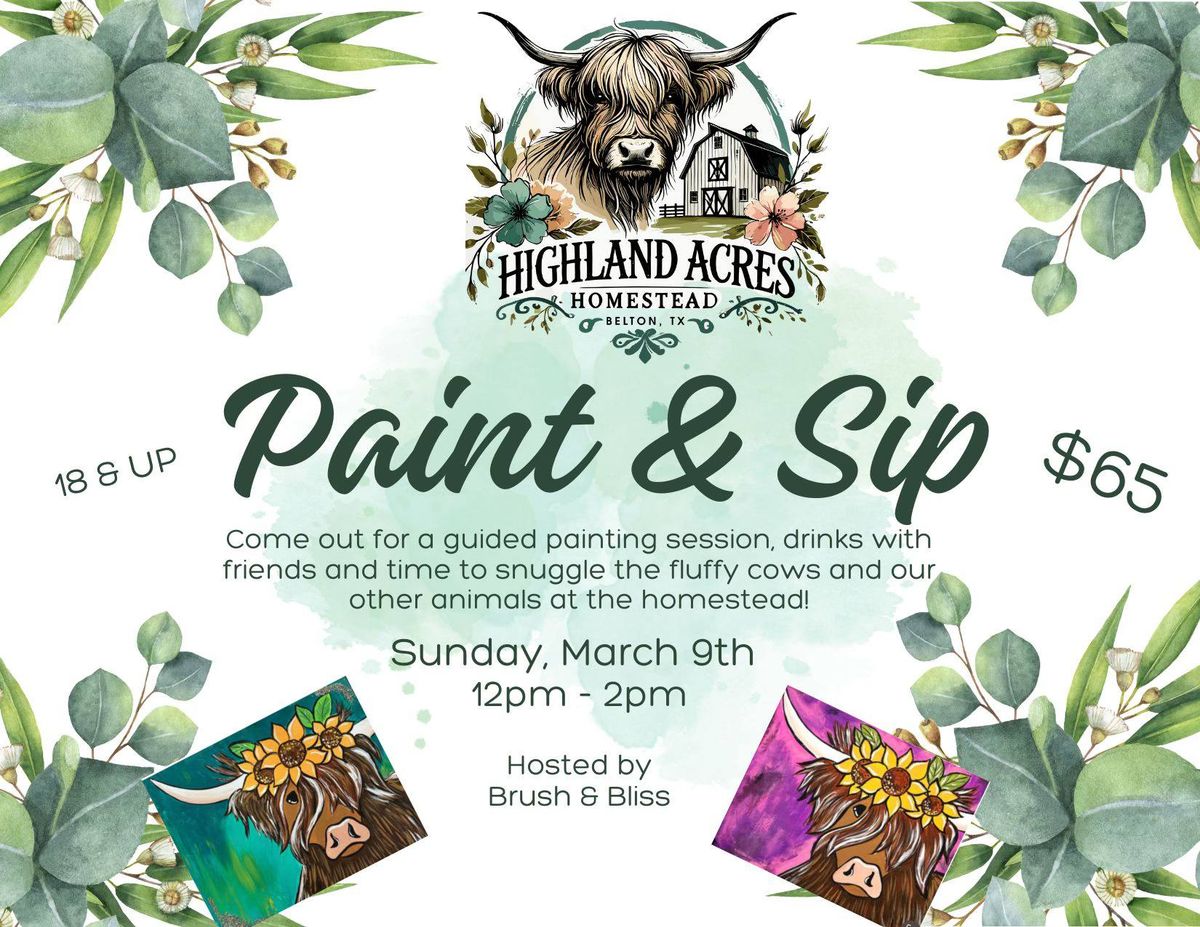 Paint & Sip With the Highlands!