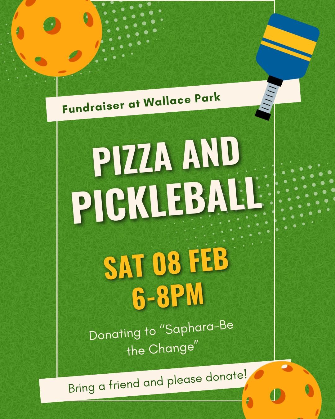 \u2018Pizza & Pickleball\u2019 Fundraiser Tournament