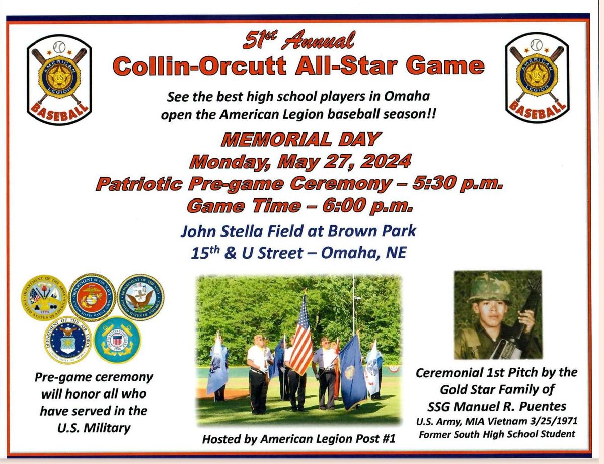 Annual Collin-Orcutt Memorial Day All-star Game and Ceremony 