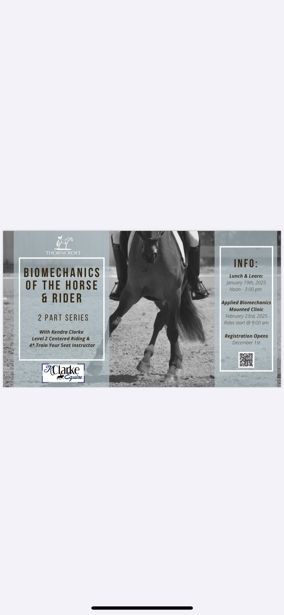 Biomechanics Series w\/ Kendra Clarke - the Mounted Section