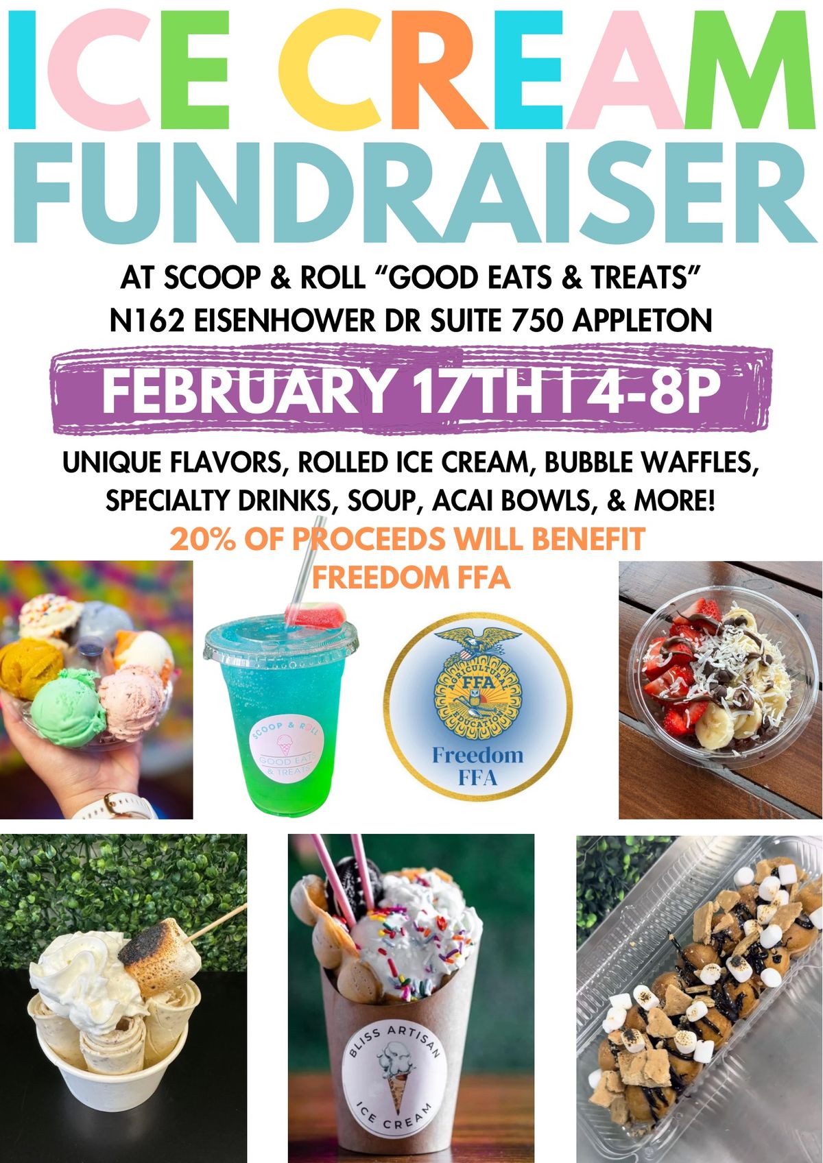 Freedom FFA FUNDRAISER at Scoop & Roll