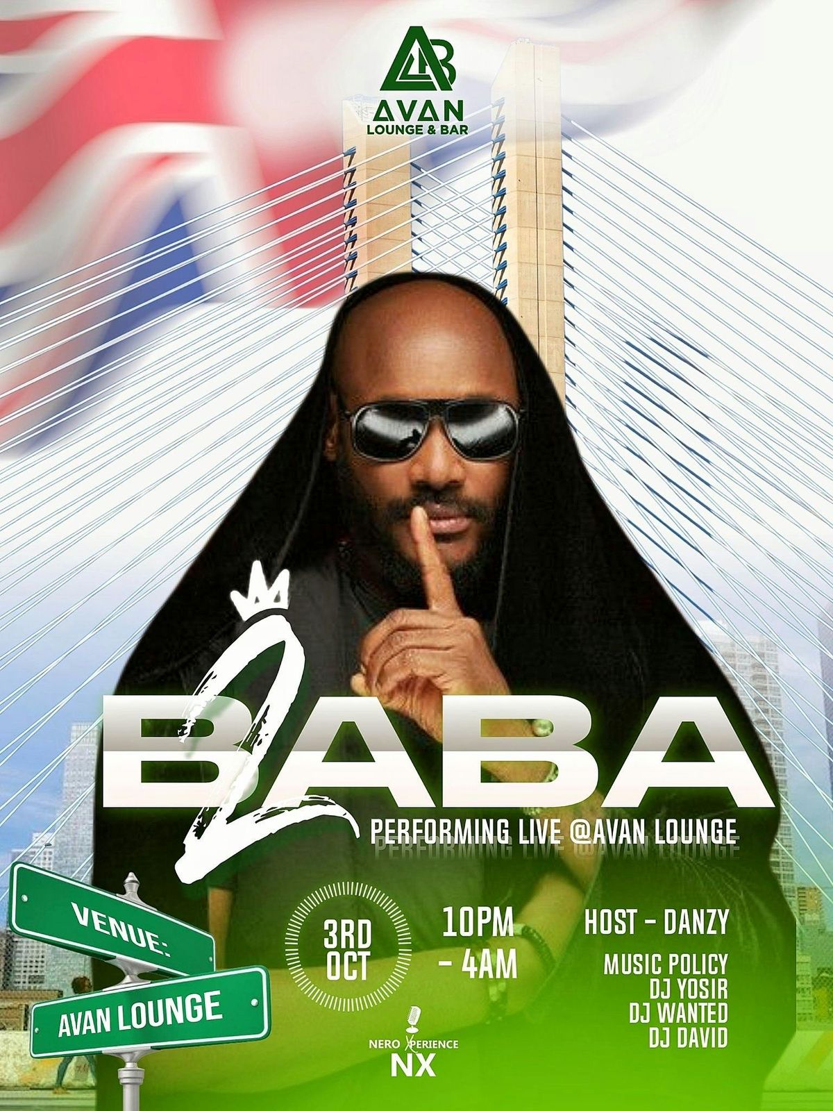 Avan Lounge presents: A Lagos experience with 2Baba 