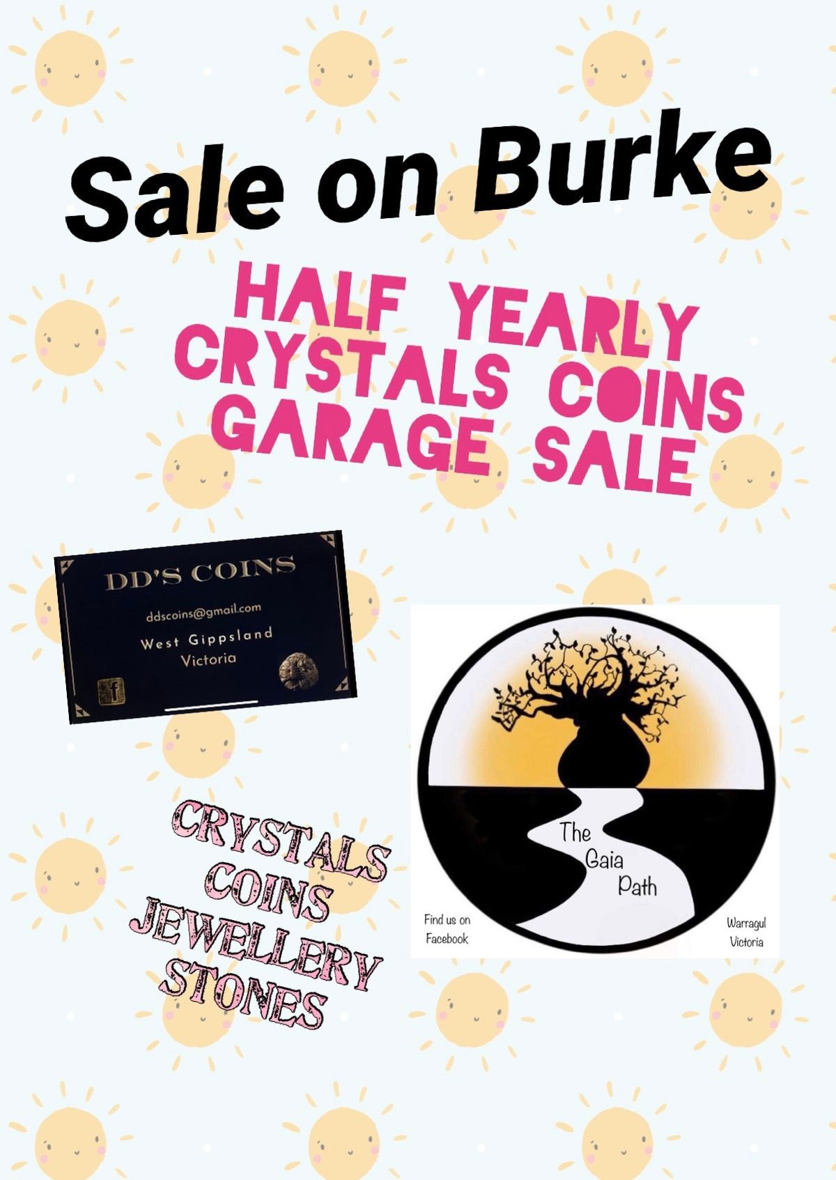 Pop up sale .. Annual \u201csale on Burke\u201d Crystal & coins garage sale 