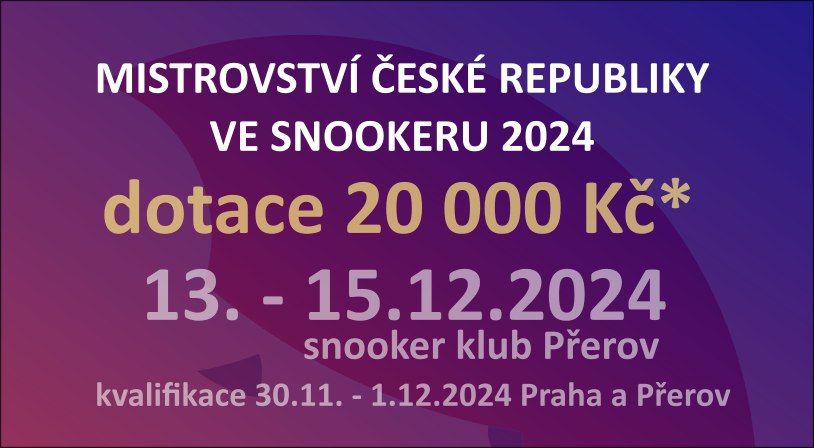 MISTROVSTV\u00cd \u010cESK\u00c9 REPUBLIKY VE SNOOKERU 2024