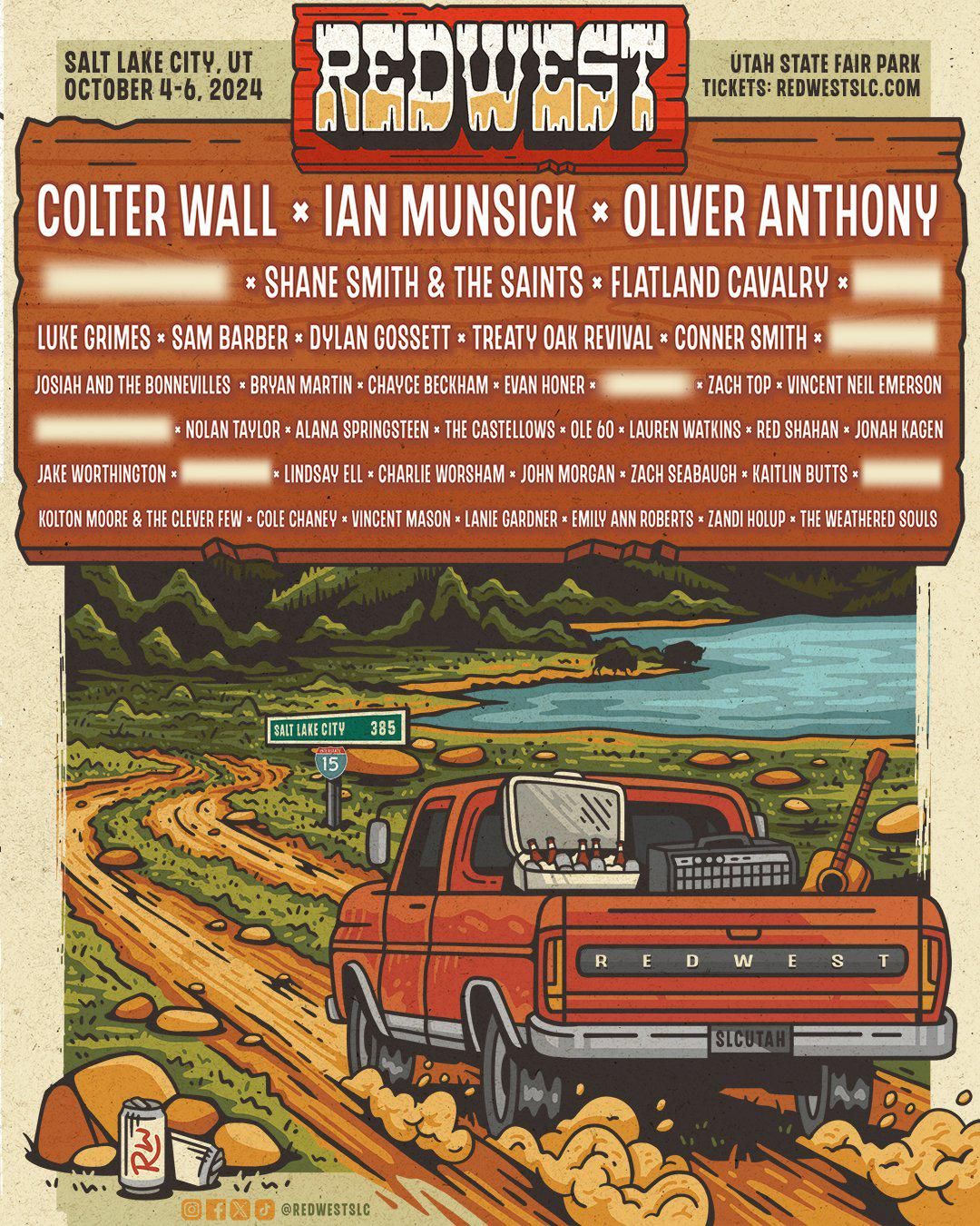 REDWEST Music Festival - Sunday with Oliver Anthony, Treaty Oak Revival and more