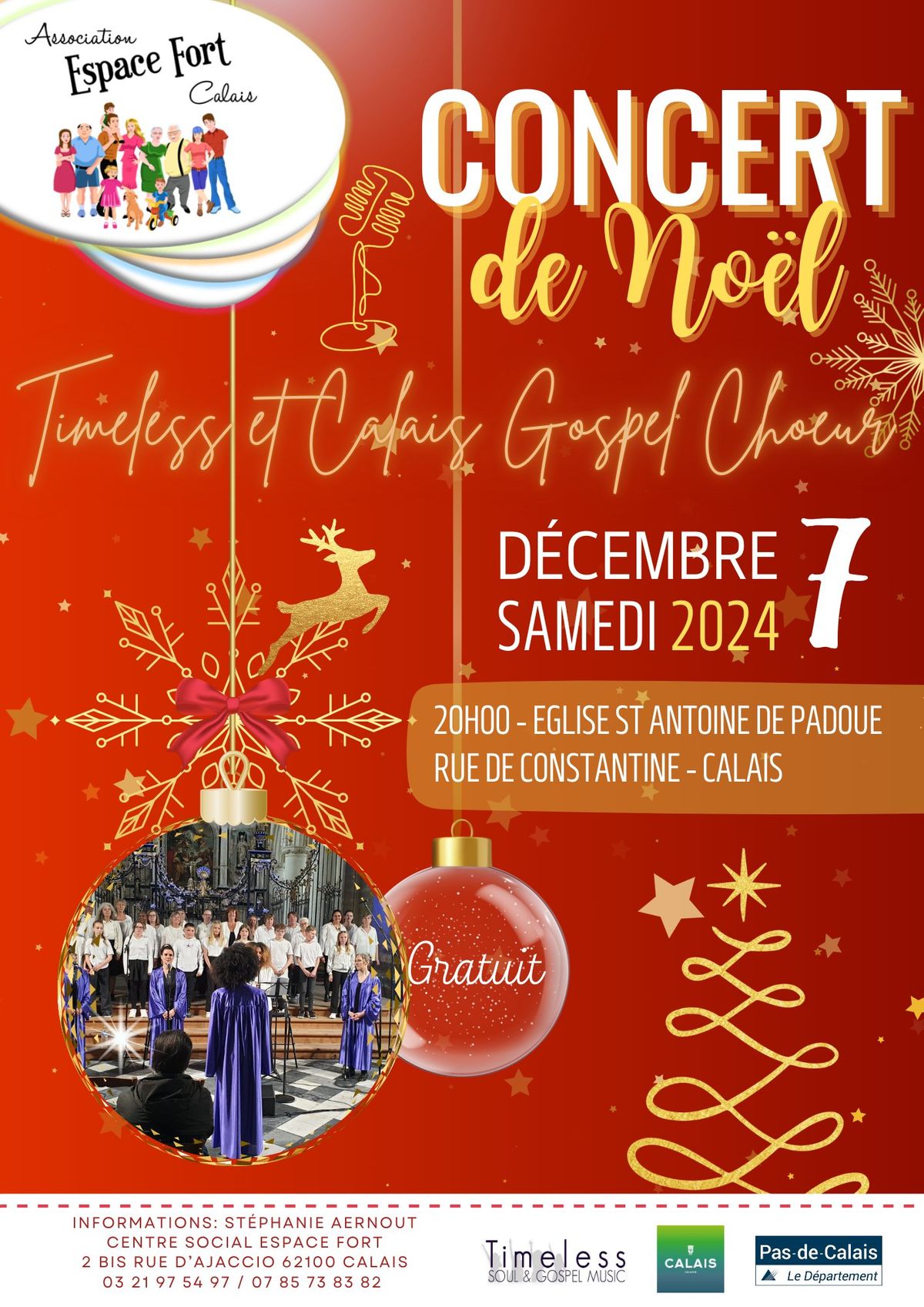 CONCERT DE NOEL du CALAIS GOSPEL CHOEUR & du groupe TIMELESS