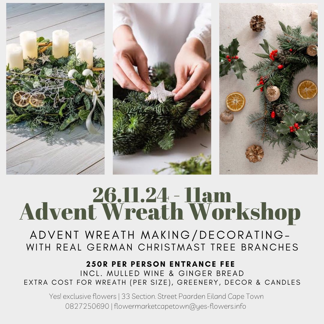 Christmas wreath making\/ Adventskranzbinden