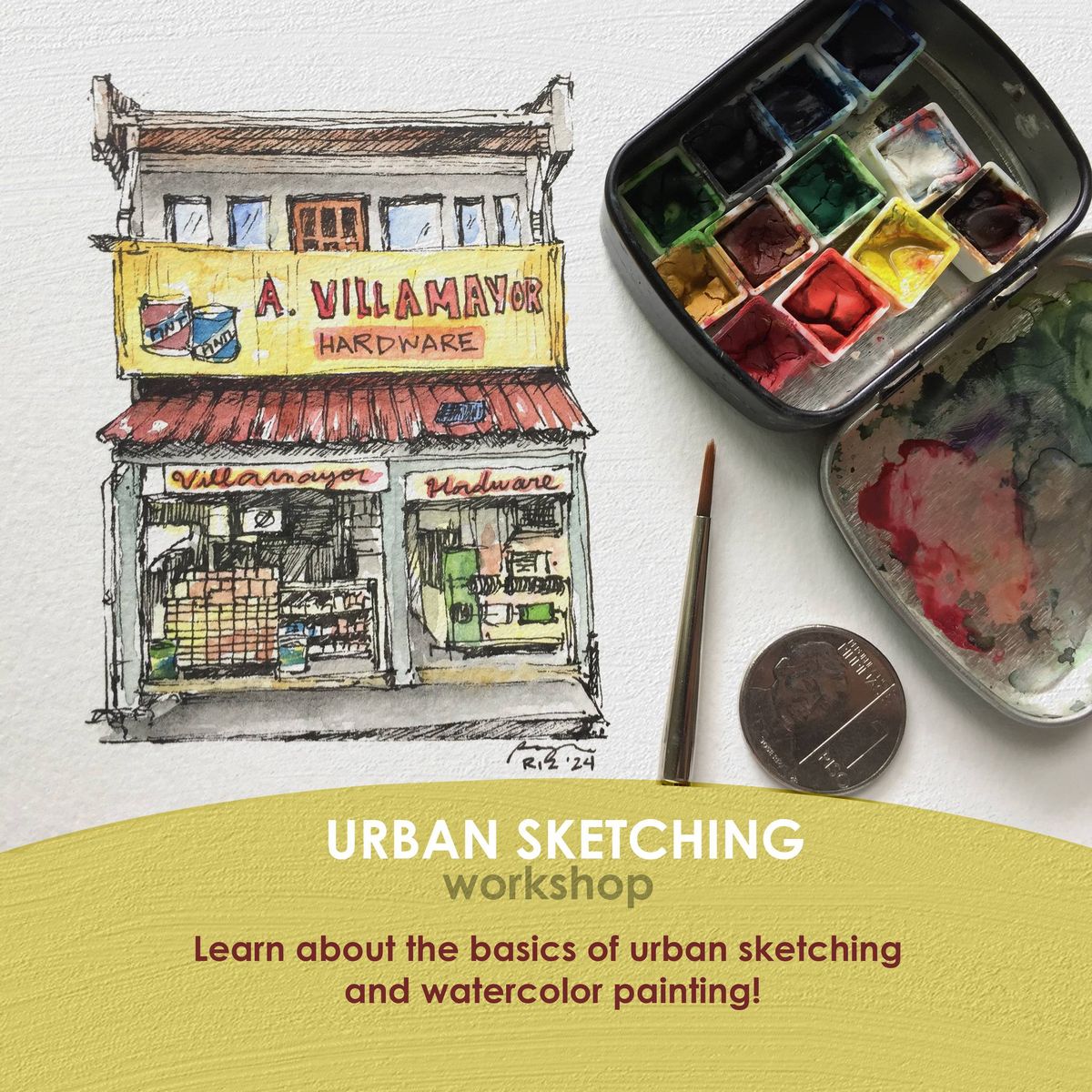 Urban Sketching and Watercolor Painting Workshop