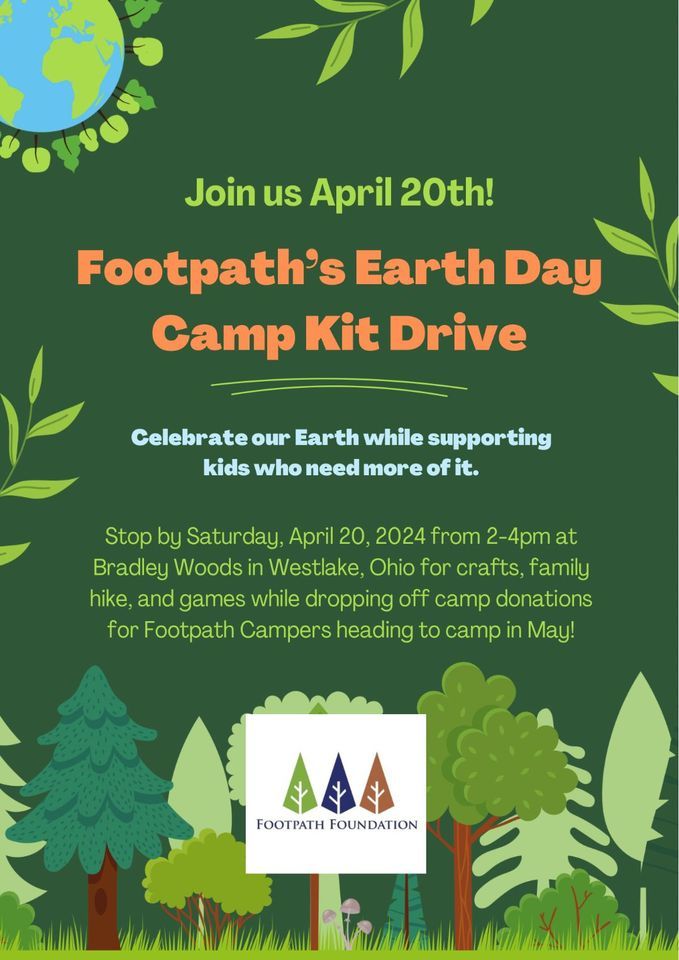 Footpath's 2024 Earth Day Camp Kit Drive!