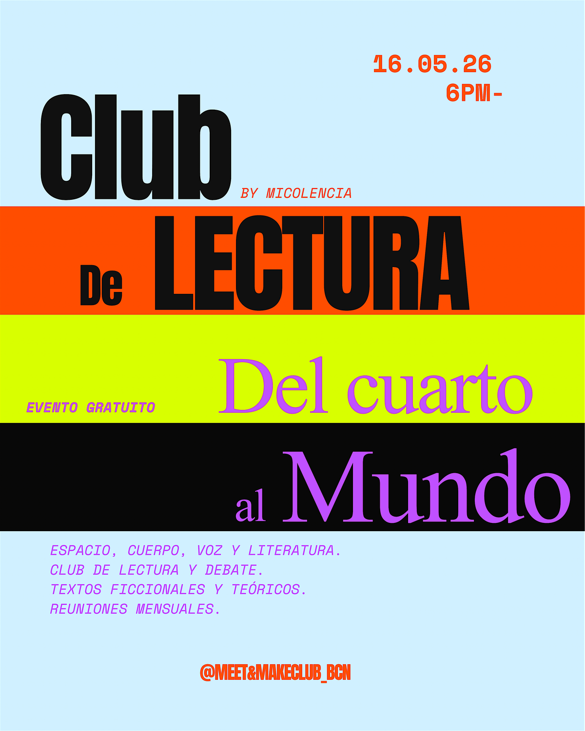 Club de lectura y debate \u201cDel cuarto al mundo\u201d