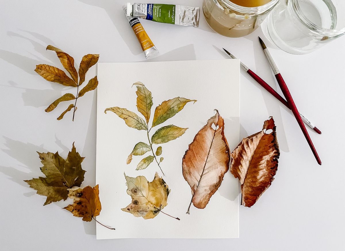 Fall Leaves in Watercolor with LaCott Fine Art