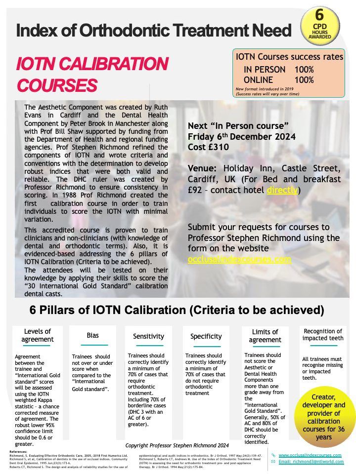 Occlusal Index Courses PAR and IOTN