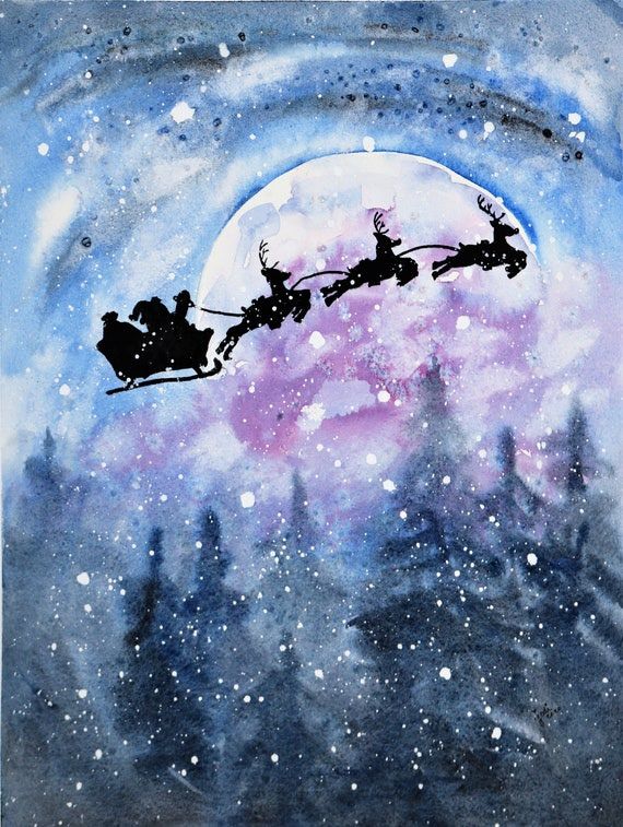 Christmas Painting on Canvas 