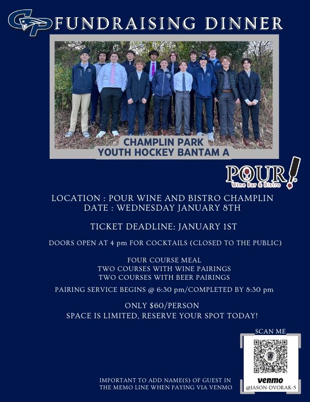 Champlin Park Bantam A Fundraising Dinner 