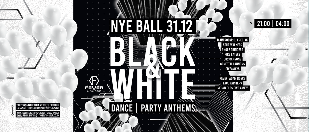 New Years Eve BLACK AND WHITE BALL