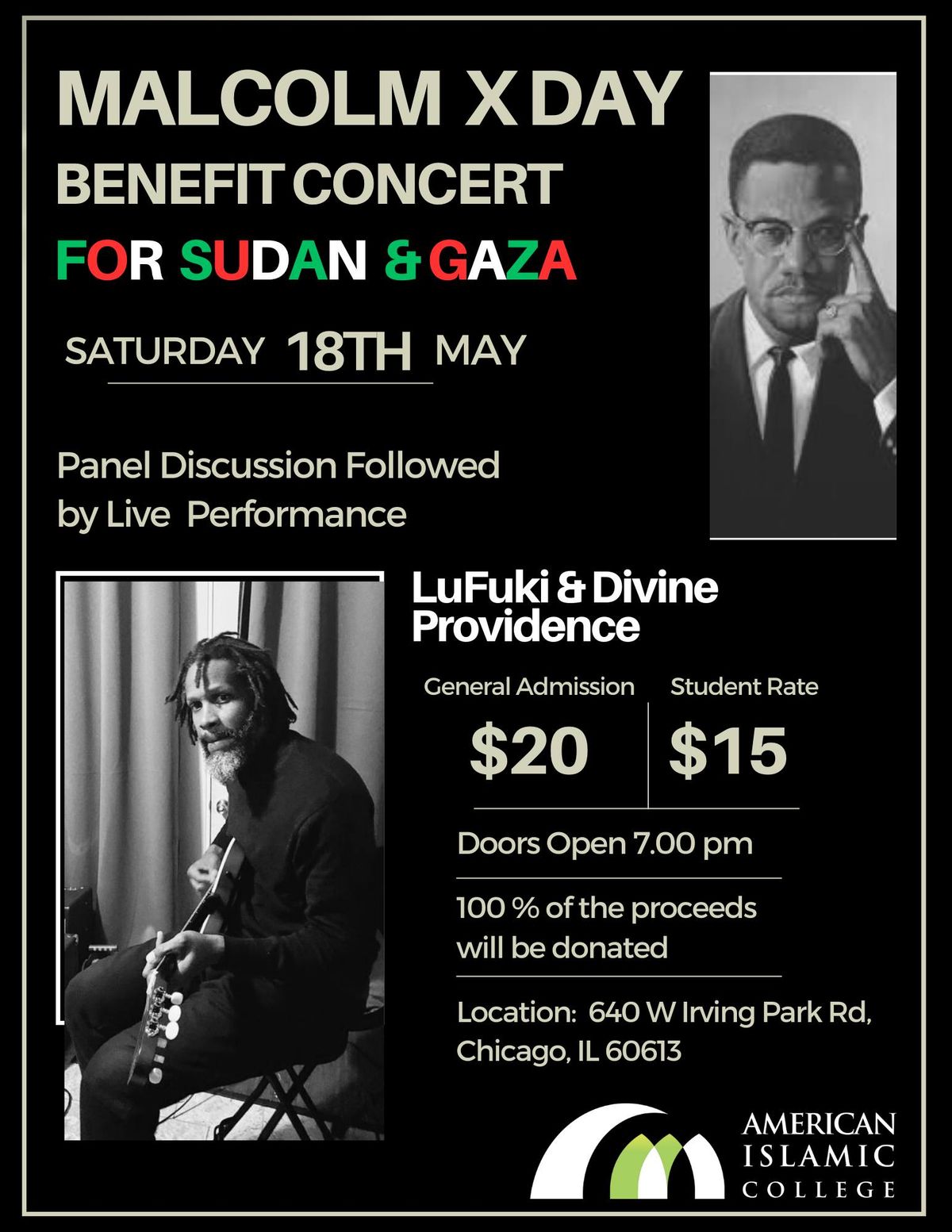 Malcolm X Day Benefit Concert for Sudan & Gaza