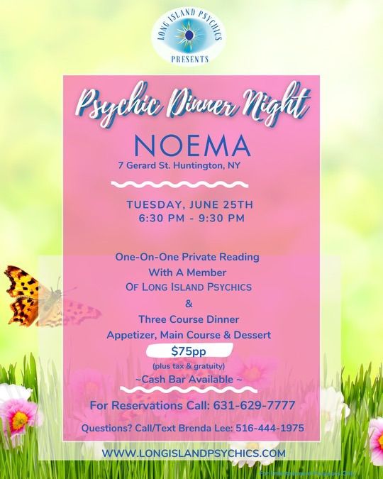 Psychic Dinner Night at Noema in Huntington, NY