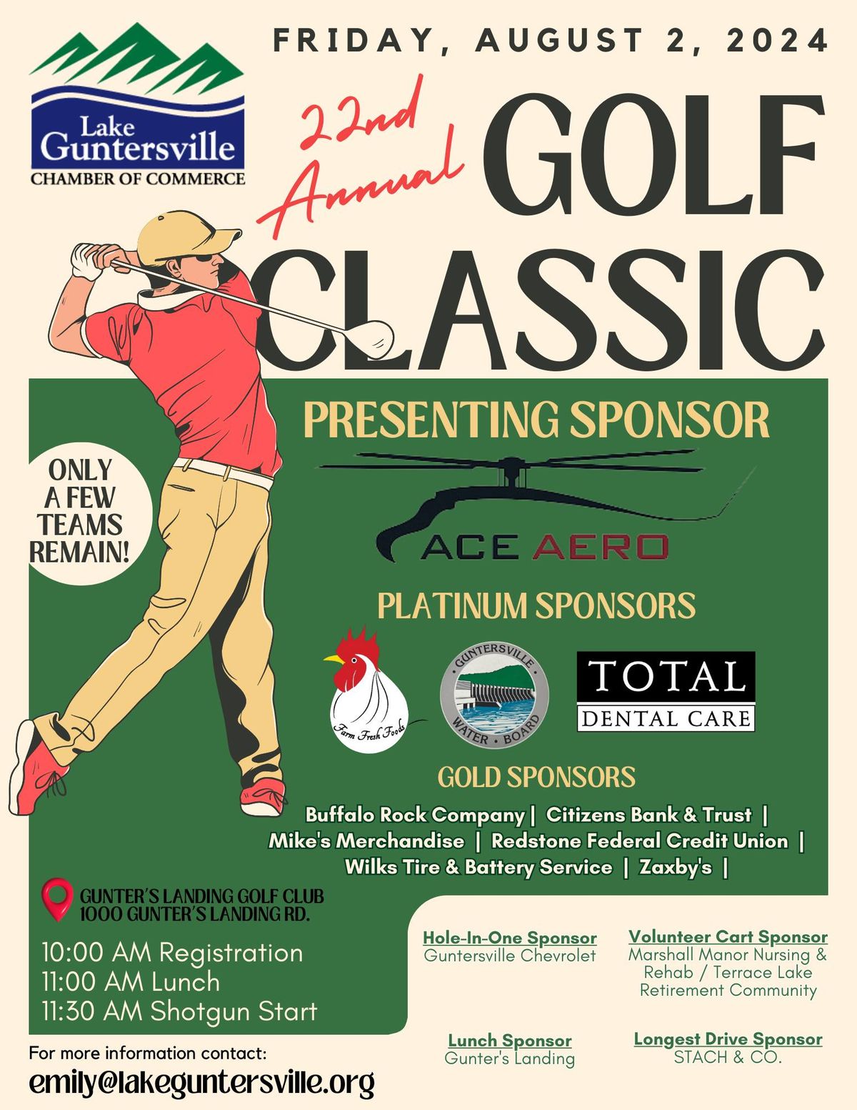 22nd Annual Lake Guntersville Chamber Golf Classic