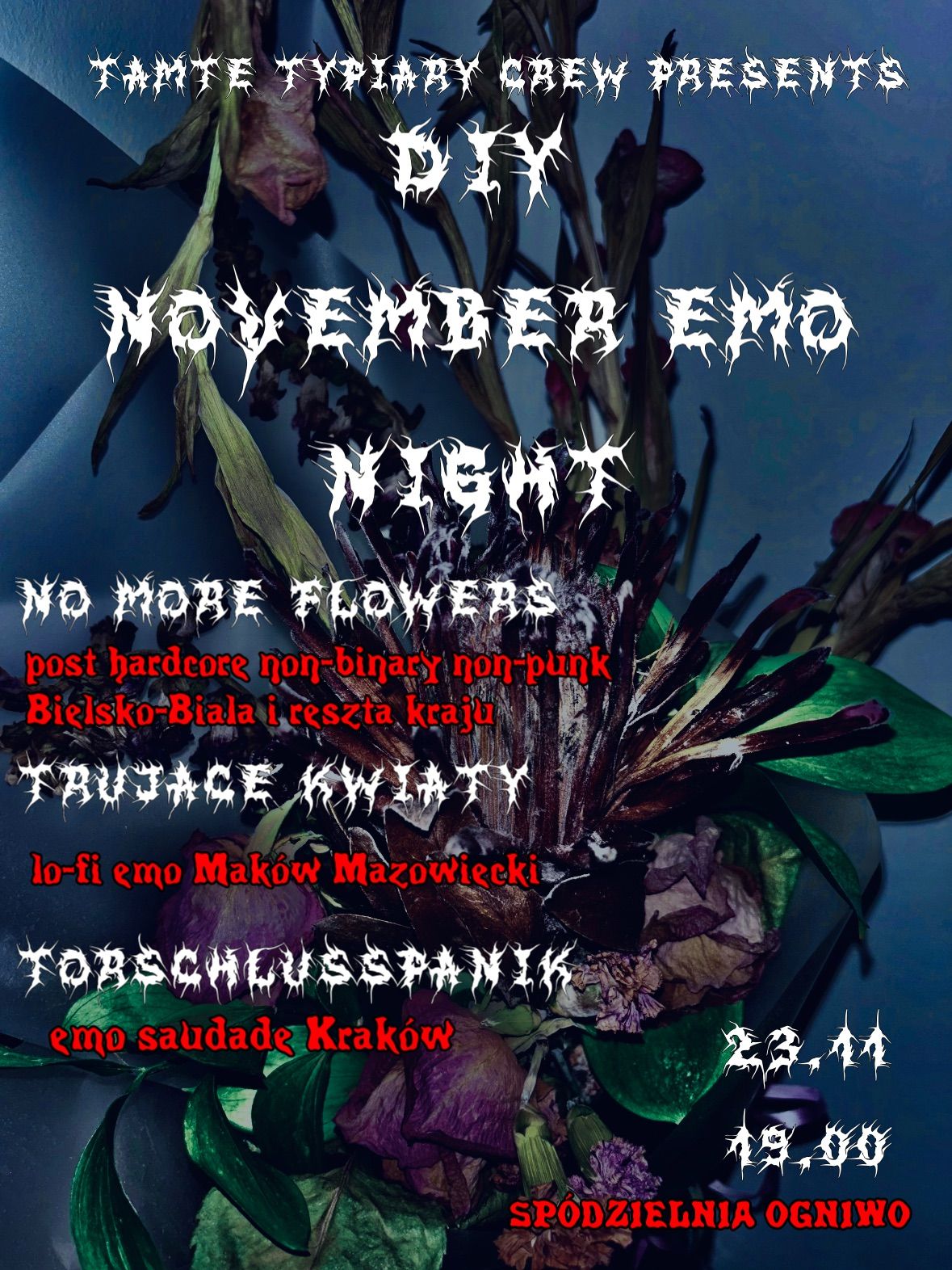 tamte typiary crew | \ud83e\udd40 DIY NOVEMBER EMO NIGHT: no more flowers + truj\u0105ce kwiaty + Torschlusspanik 