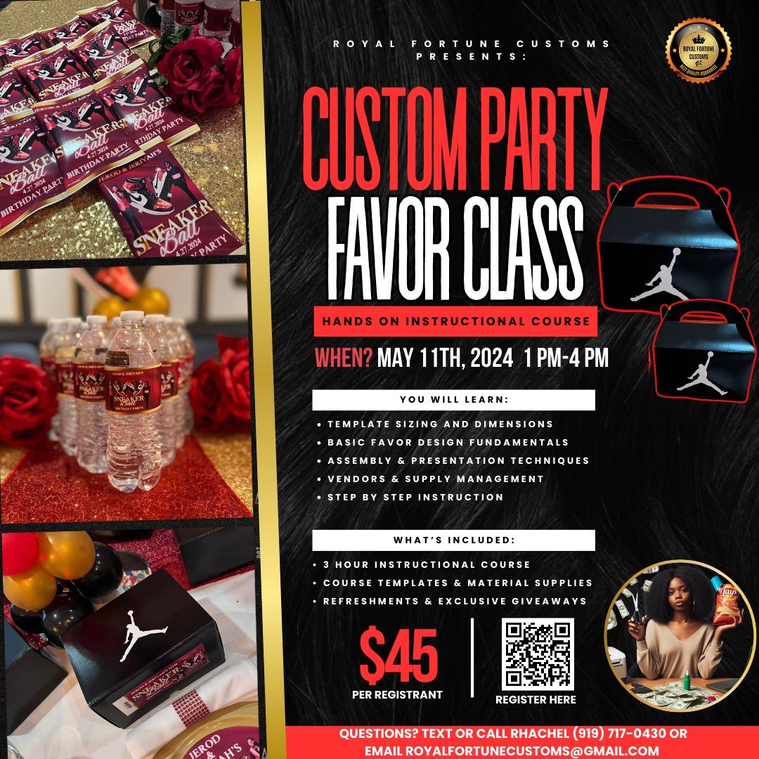 Custom Party Favor Making Class