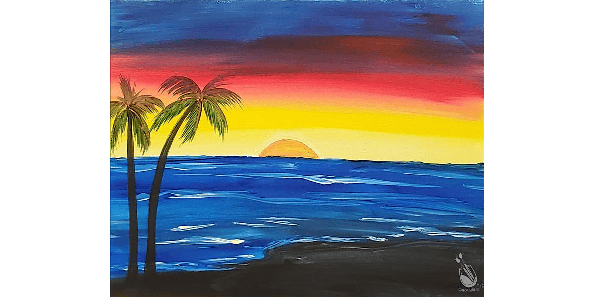 Tropical Sunset Shores - Paint and Sip in Houston | Classpop!\u2122