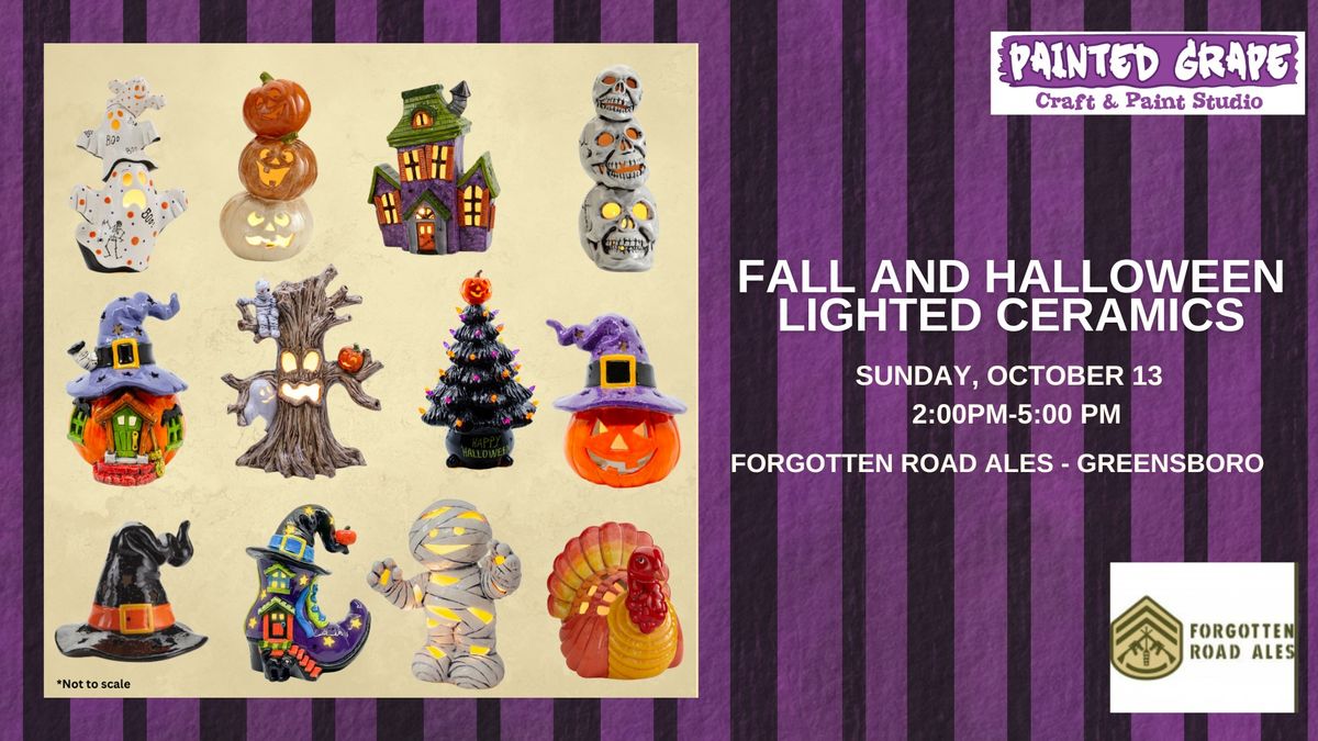 Forgotten Road Ales - Greensboro - Fall and Halloween Lighted and Lantern Make & Take Ceramics