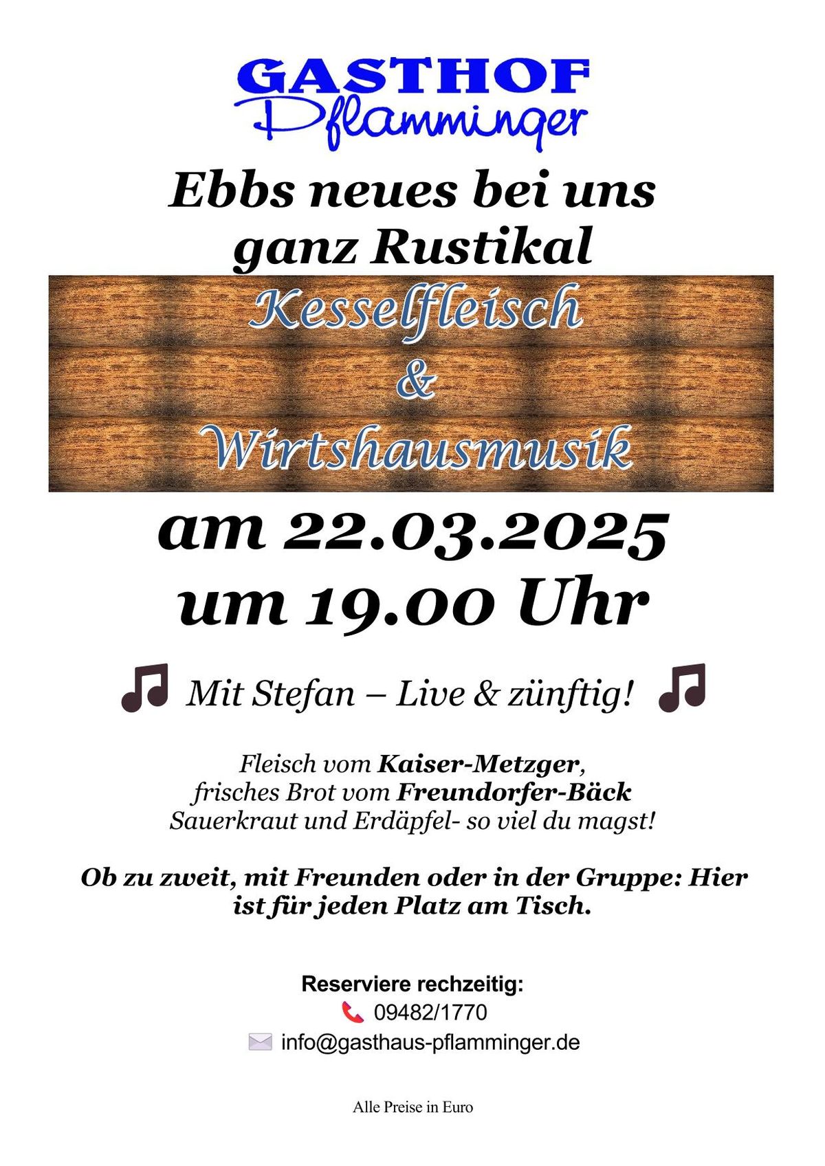 Kesselfleisch & Wirtshausmusik